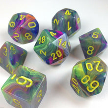 Chessex 27449 Festive Rio/Yellow 7-Die Set
