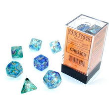 Chessex 27556 Nebula Polyhedral Oceanic/Gold Luminary 7-Die Set