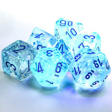 Chessex 27581 Borealis Polyhedral Icicle/Light Blue Luminary 7-Die Set