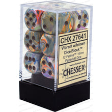 Chessex 27641 Festive 16mm d6 Vibrant/Brown Block 12