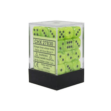 Chessex 27830 Vortex 12mm d6 Bright Green/Black Block 36