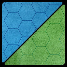Chessex 96665 Reversible Battlemat 1" Hexes Blue-Green 23 1/2x26