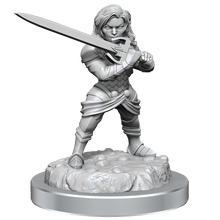 Critical Role Unpainted Miniatures Human Wizard Female & Halfling Holy Warrior Female