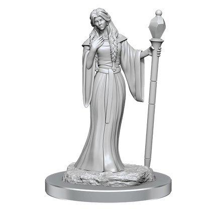 Critical Role Unpainted Miniatures Human Wizard Female & Halfling Holy Warrior Female