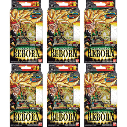 Dragon Ball Super Card Game: Cross Spirits: Darkness Reborn Starter Deck Display of 6
