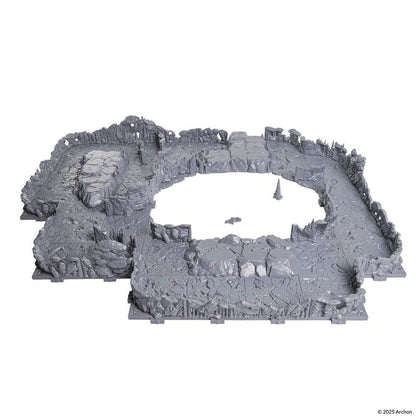 Dungeons & Lasers: Half-Height Walls - Rocky Caves: Unpainted Board Game