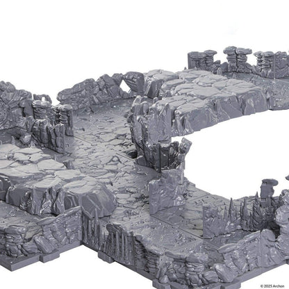 Dungeons & Lasers: Half-Height Walls - Rocky Caves: Unpainted Board Game