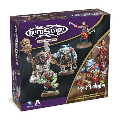 Heroscape - Crimson Widow and Dreadnoughts of Caraway Cavern Army Expansion Board Game