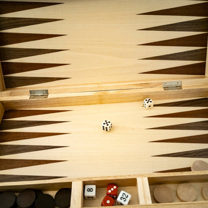 LPG Classics Wooden Folding Backgammon Case 45cm Board Game