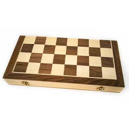LPG Classics Wooden Folding Chess/Checkers/Backgammon Set 40cm Board Game