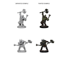 Pathfinder Deep Cuts Unpainted Miniatures Half-Orc Male Barbarian