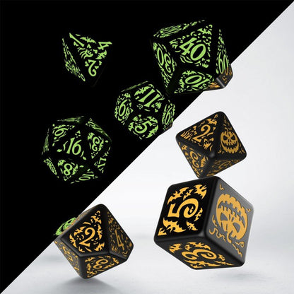Q Workshop Halloween Pumpkin 7 Dice Set