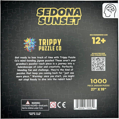 Trippy Puzzles - 1000 Piece Jigsaw Sedona Sunset