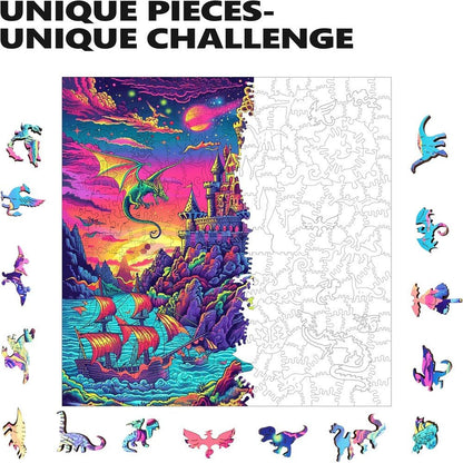 Trippy Puzzles - 300 Pce Wood Jigsaw Dragon's Dream