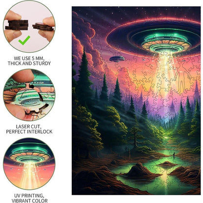 Trippy Puzzles - 300 Pce Wood Jigsaw Earthly Encounter
