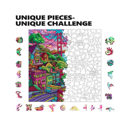 Trippy Puzzles - 300 Pce Wood Jigsaw Frisco Frenzy