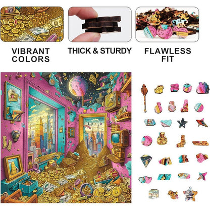 Trippy Puzzles - 300 Pce Wood Jigsaw Treasure Trove