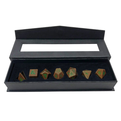 Ultra Pro: UP18781 D&D Heavy Metal 7 RPG Feywild Copper and Green Dice Set Dungeons & Dragons