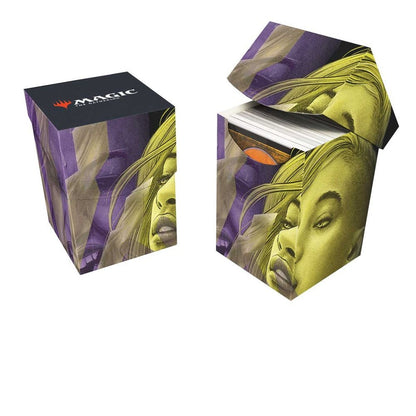 Ultra Pro: UP38598 Duskmourn 100+ Deck Box Alt Art Key Character Mythic 3 for Magic: The Gathering Cards