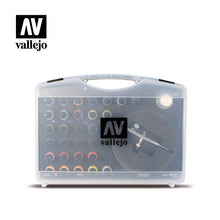 Vallejo Basic Game Air Colours set & Airbrush 28 Colour Plastic Case