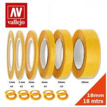 Vallejo Hobby Tools Precision Masking Tape 2mmx18m Twin Pack