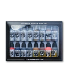 Vallejo Model Air Metallic Effects Pack 16 Colour Set