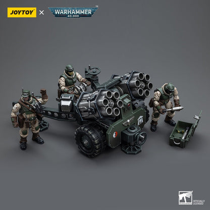 Warhammer Collectibles: 1/18 Scale Astra Militarum Ordnance Team with Malleus Rocket Launcher