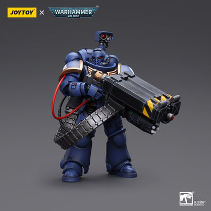 Warhammer Collectibles: 1/18 Scale Ultramarines Desolation Marine with Castellan Launcher Superkrak